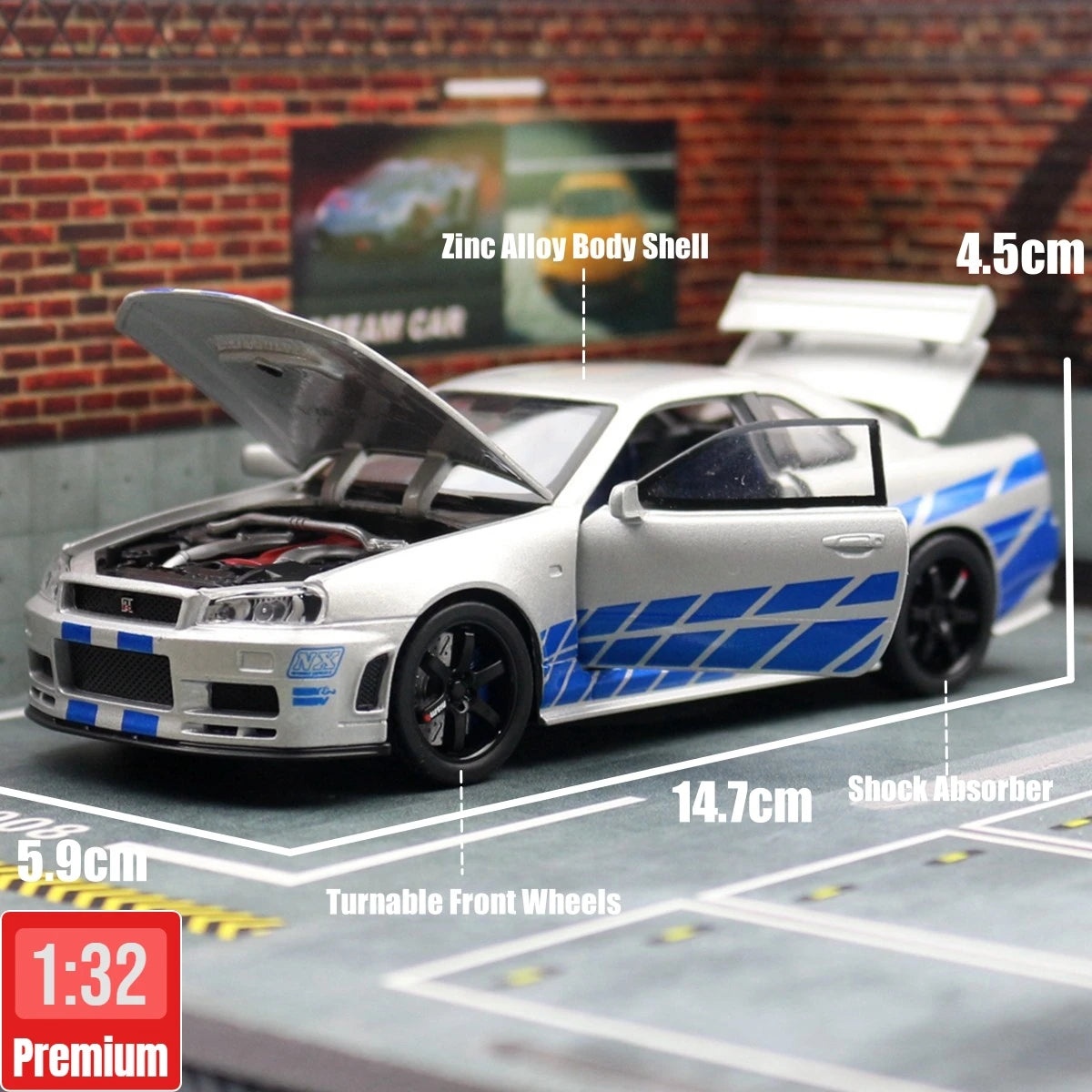 Skyline R34 Diecast Nissan car