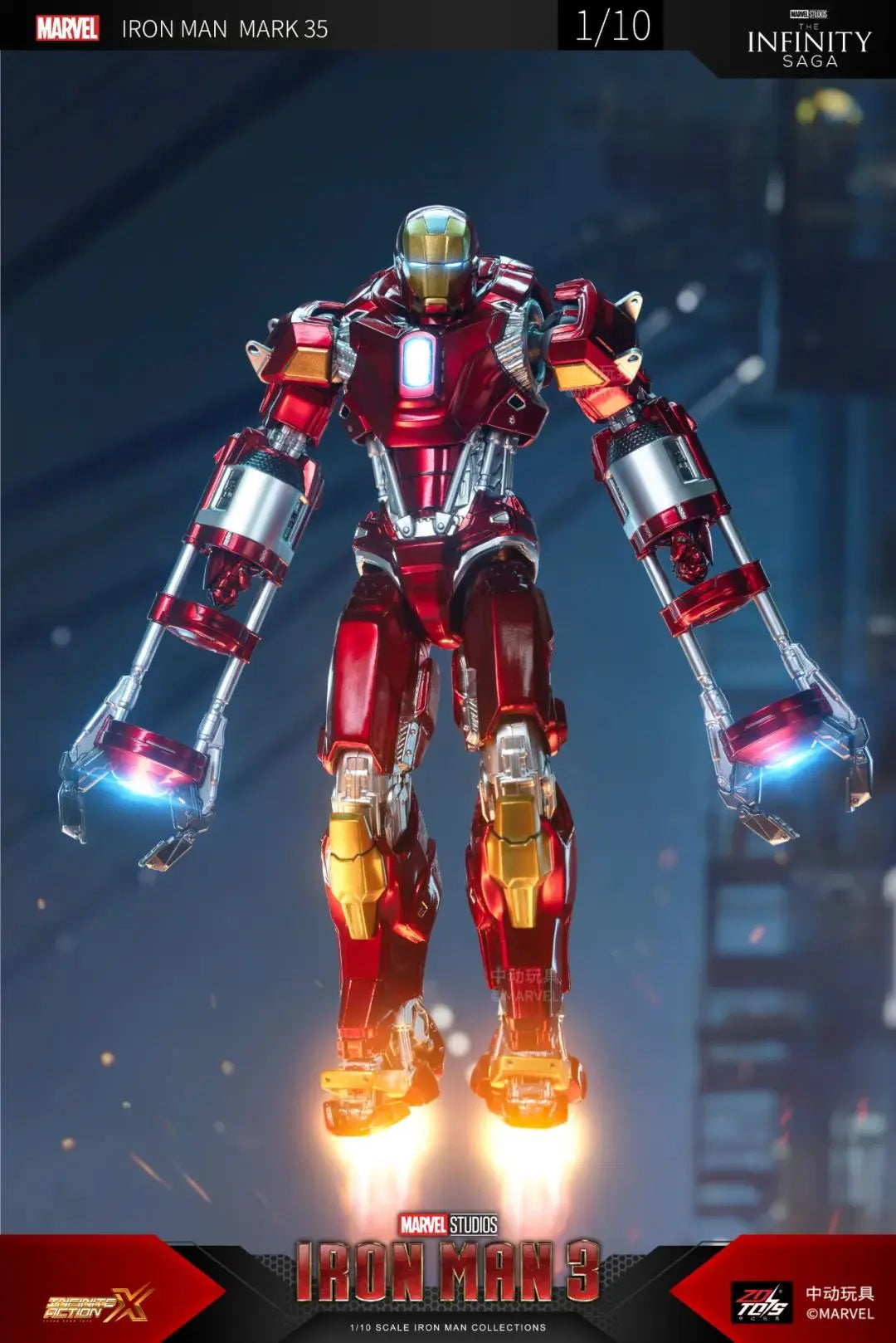 ZD Original Iron Man MK8 MK31 MK32 Piston Romeo MK10 MK19 Tiger 1/10 Armor Marvel legends Avengers Action Figure Toys Model Gift