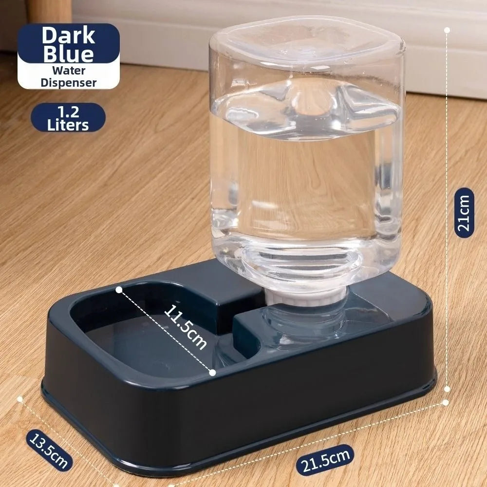 1.2L/1.5L Pet Automatic Feeder Large Capacity 2 Styles Cat Dog Water Dispenser Feeder Set Plastic 3 Colors