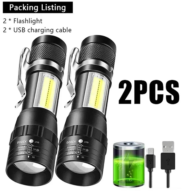 Rechargeable Zoom LED Flashlight