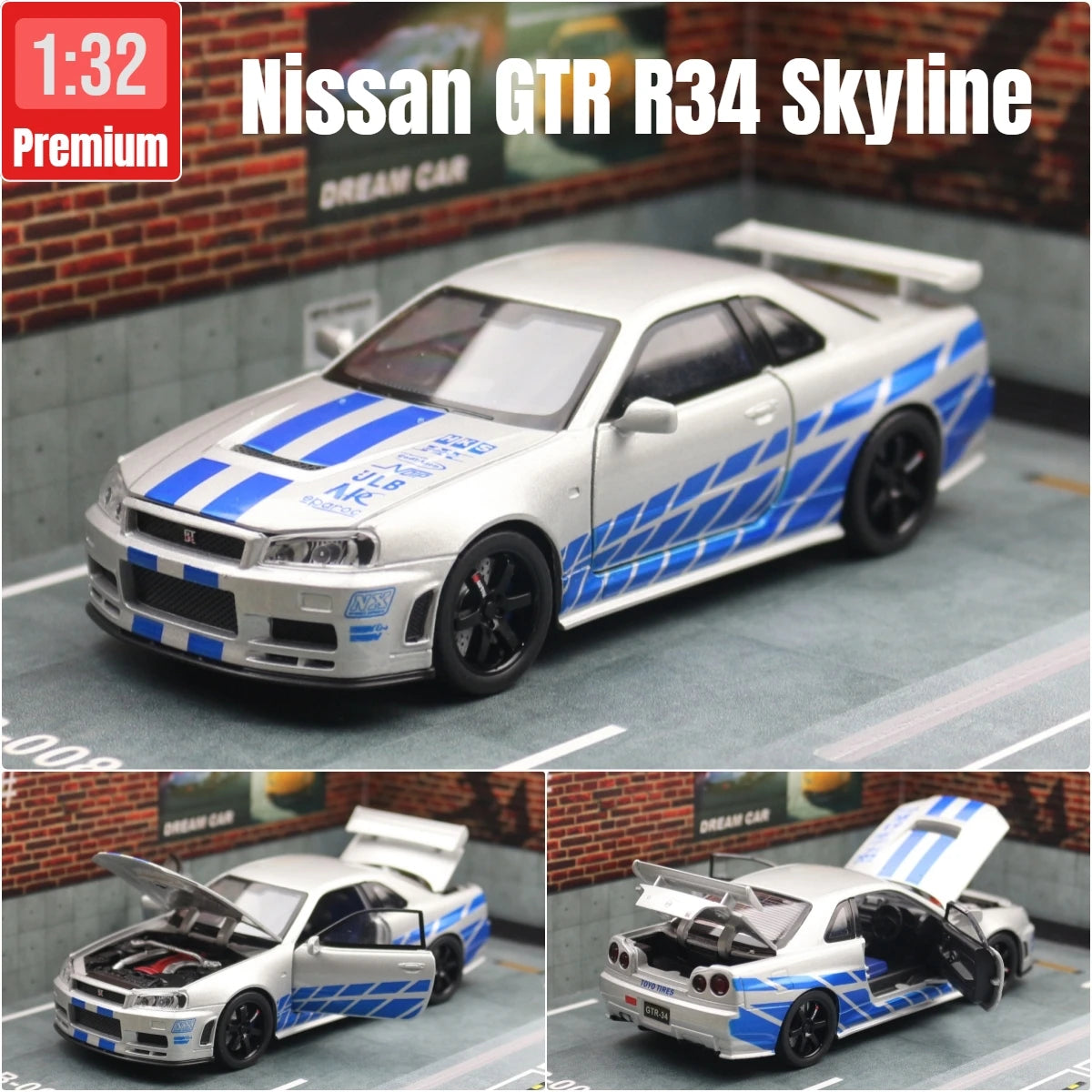 Skyline R34 Diecast Nissan car