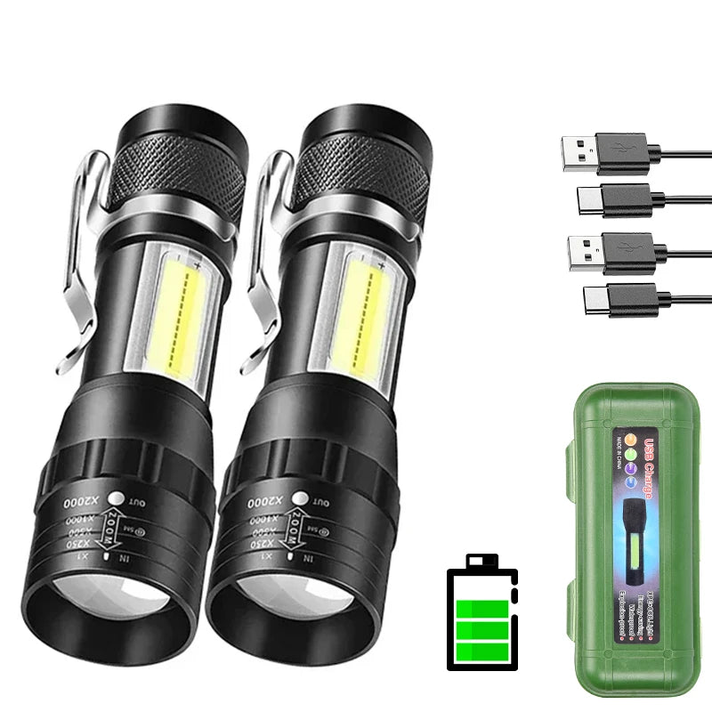 Rechargeable Zoom LED Flashlight