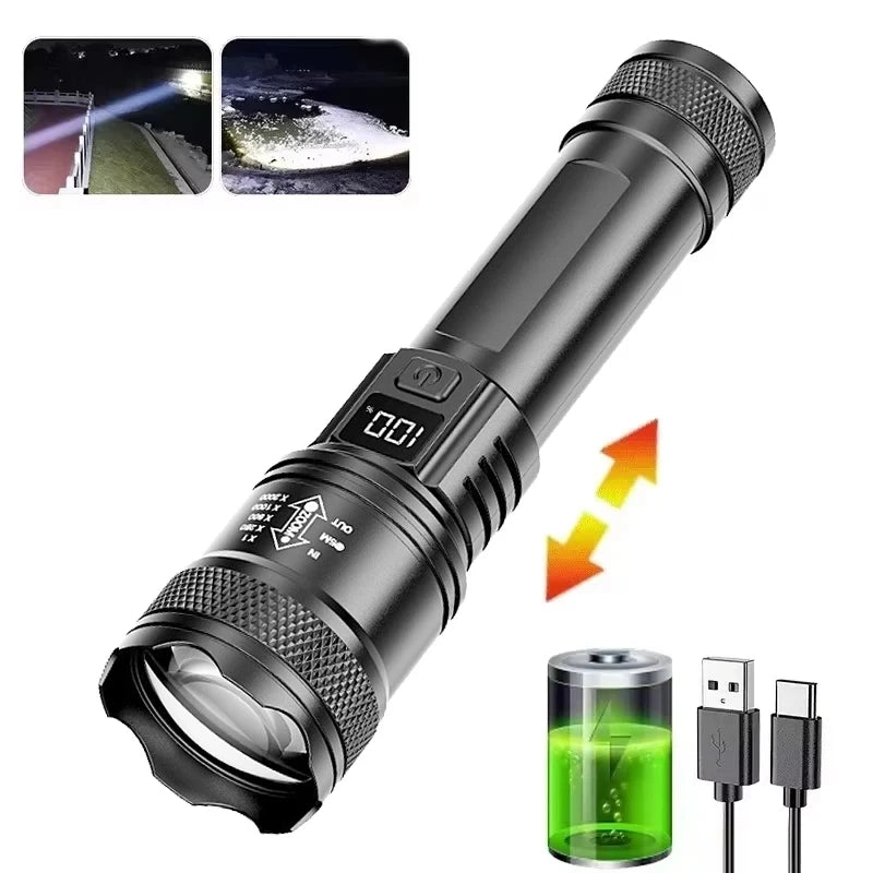 Rechargeable Zoom LED Flashlight