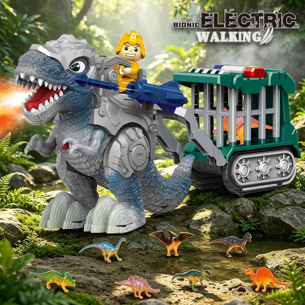 DinoHauler™ Transport Truck with Spray Dinosaur Set