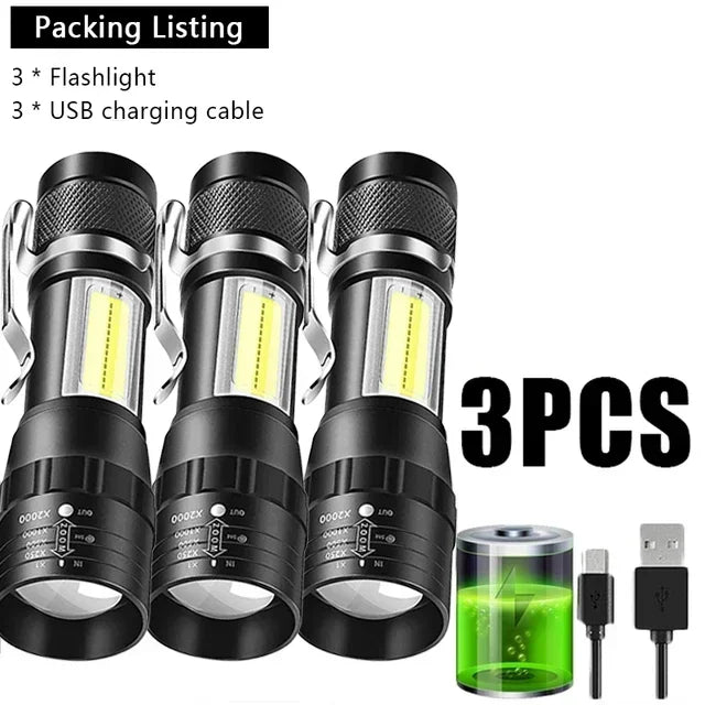 Rechargeable Zoom LED Flashlight