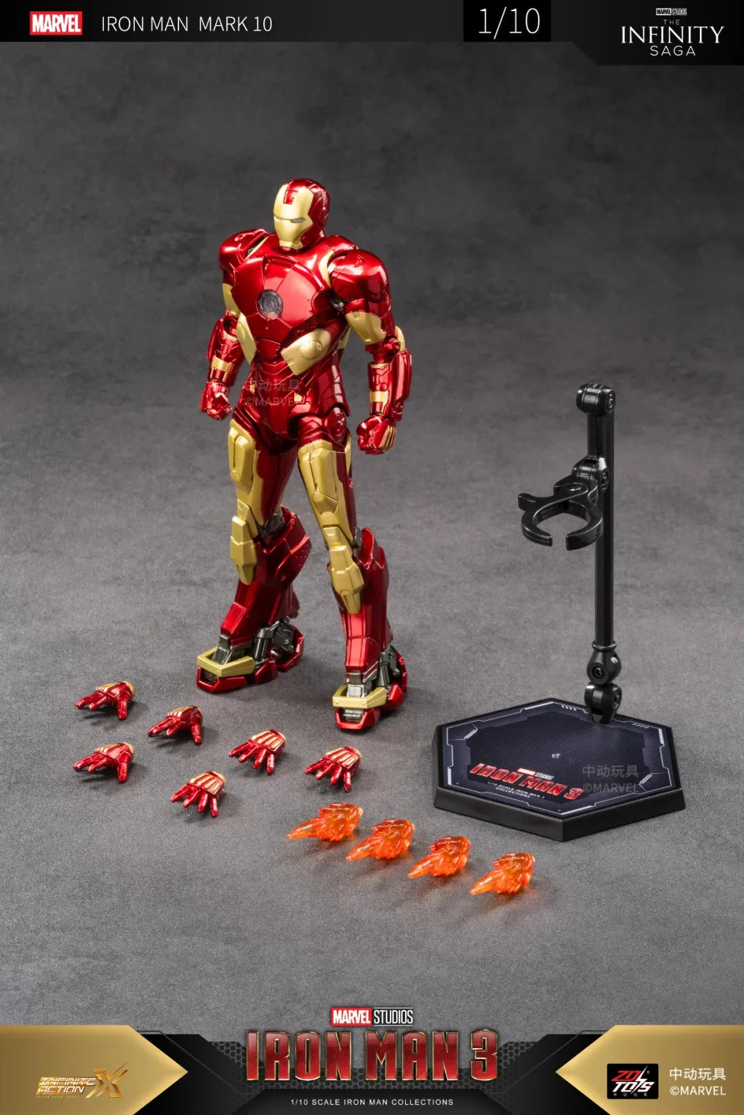 ZD Original Iron Man MK8 MK31 MK32 Piston Romeo MK10 MK19 Tiger 1/10 Armor Marvel legends Avengers Action Figure Toys Model Gift