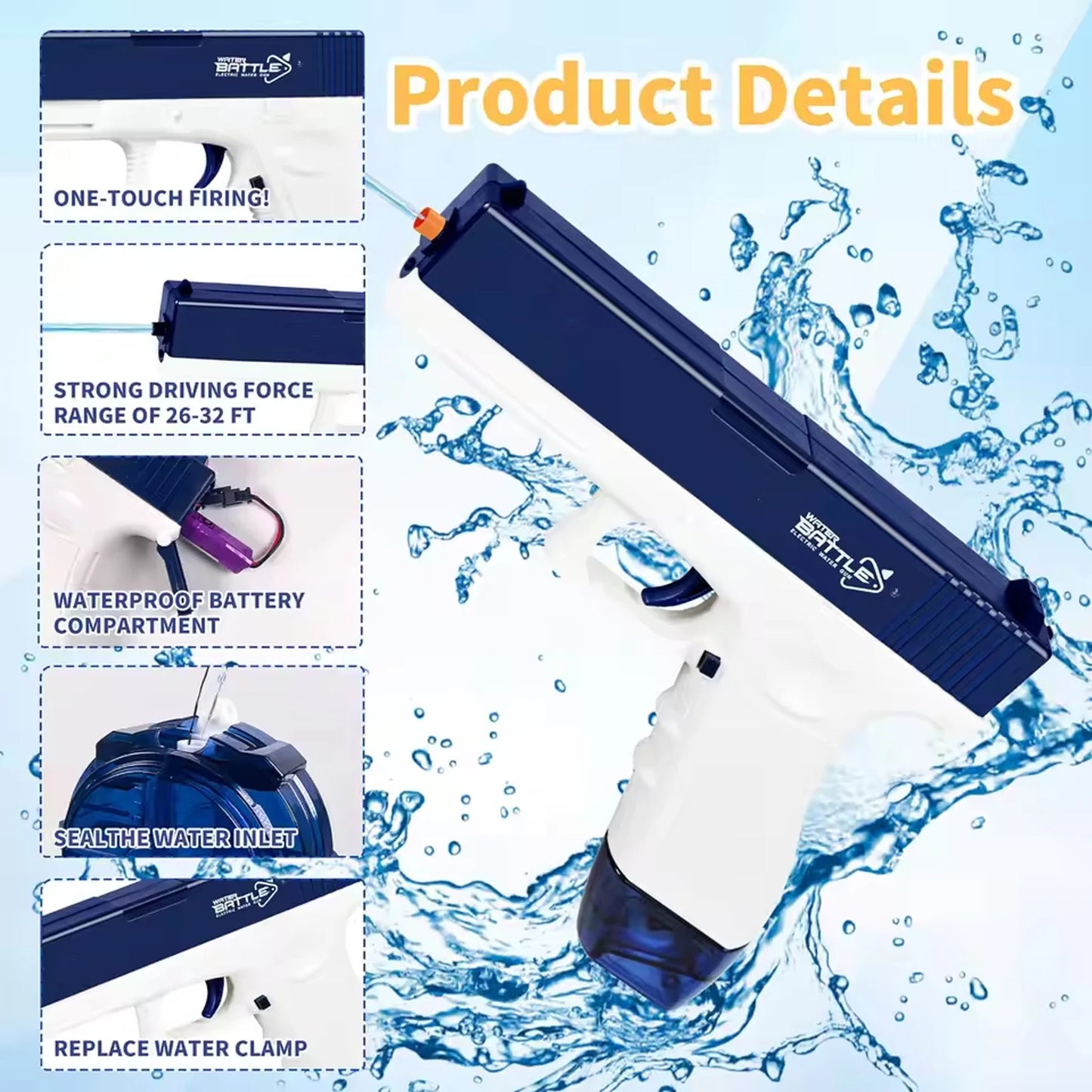 AquaBlast™ Rechargeable Electric Water Blaster