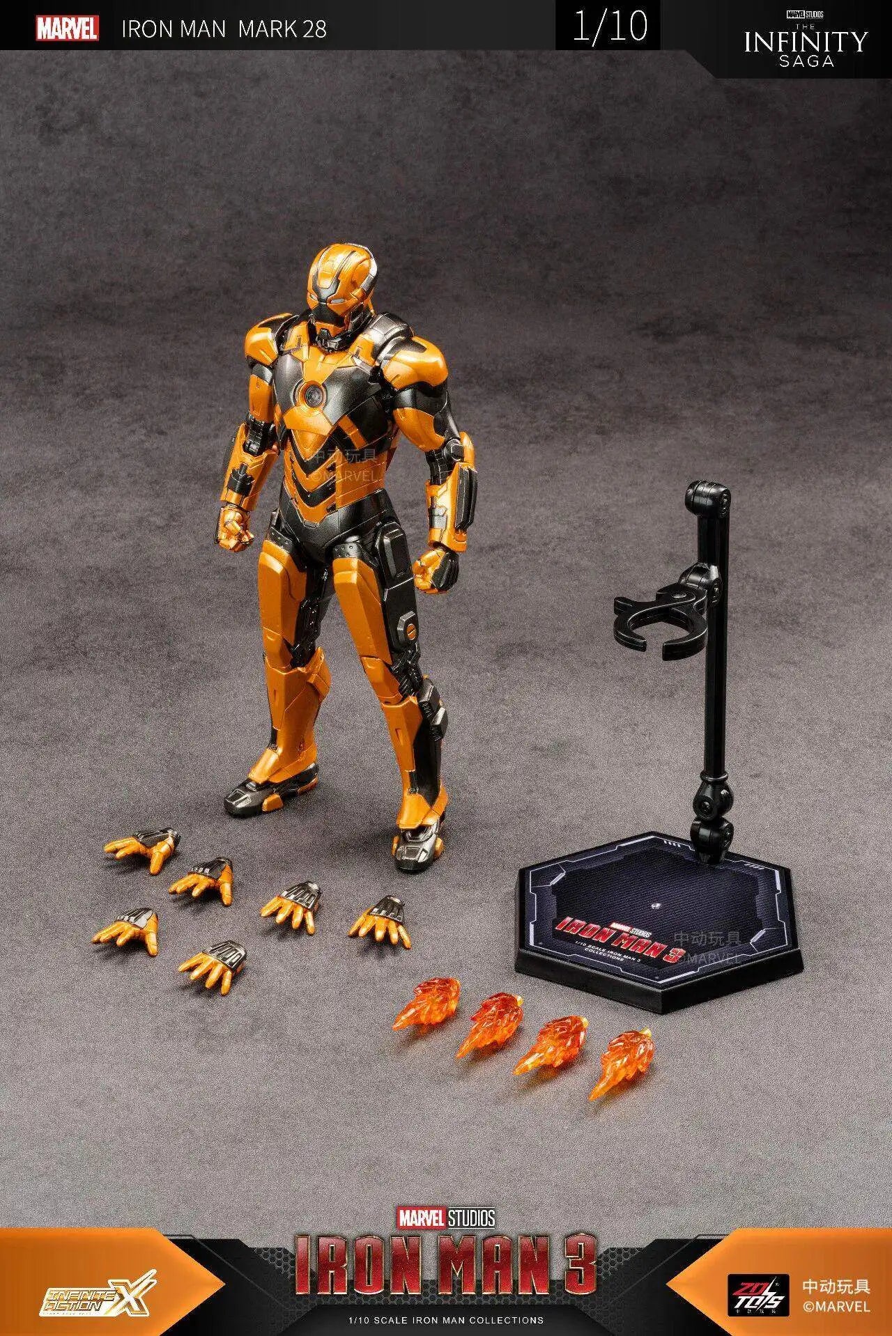 ZD Original Iron Man MK8 MK31 MK32 Piston Romeo MK10 MK19 Tiger 1/10 Armor Marvel legends Avengers Action Figure Toys Model Gift