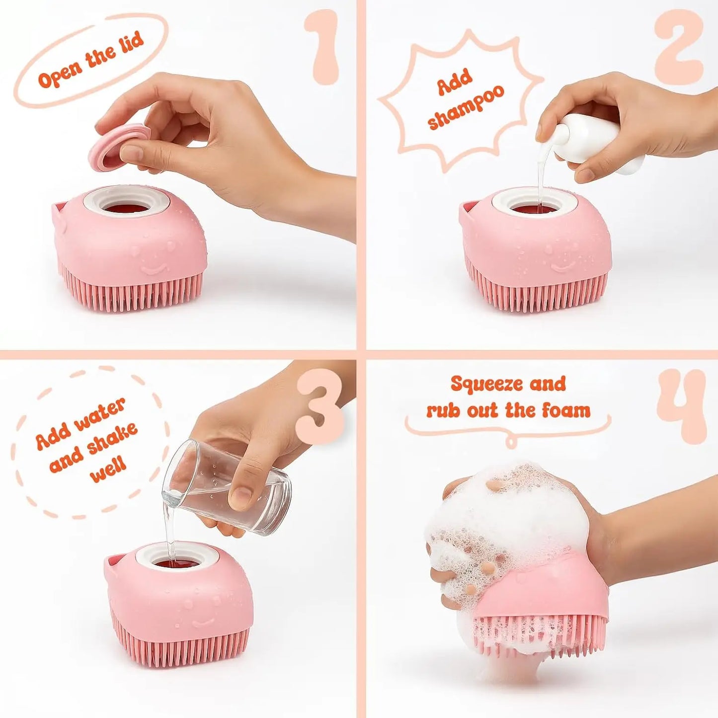 Commercial Pet Grooming Bath Tool, Durable for Deshedding. 8.5cm, Silicone, for Salon Use, Time Saver