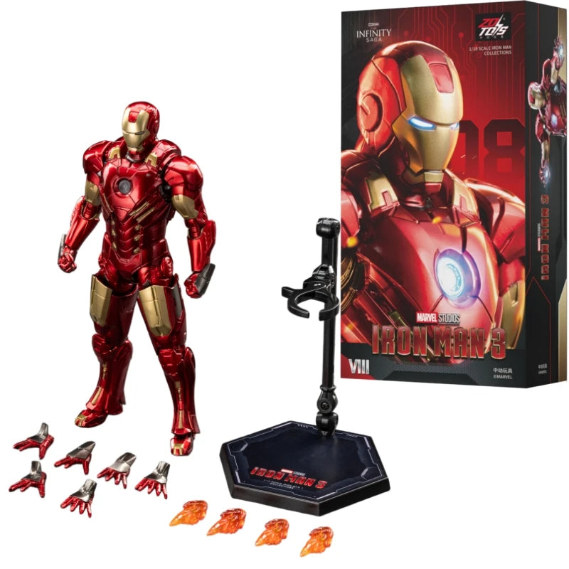 ZD Original Iron Man MK8 MK31 MK32 Piston Romeo MK10 MK19 Tiger 1/10 Armor Marvel legends Avengers Action Figure Toys Model Gift