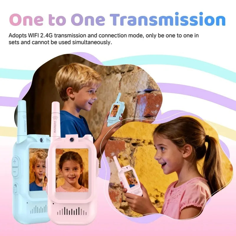 TalkVision™ Kids Video Walkie Talkie Set (2-Pack)