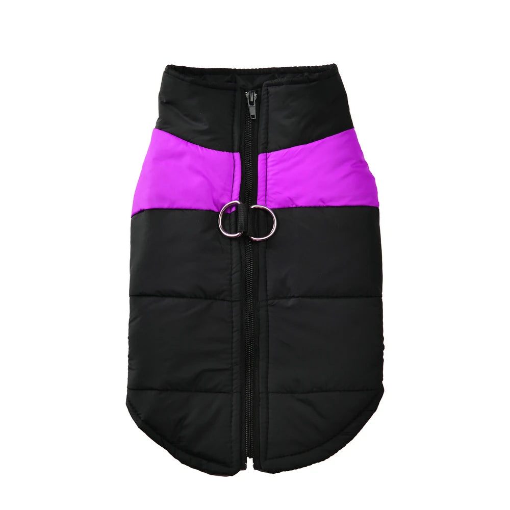 Pet Dog Jacket Warm Winter Clothes For Small Large Dogs Labrador Coat Windproof Waterproof Puppy Costume Vest With D-ring Pug