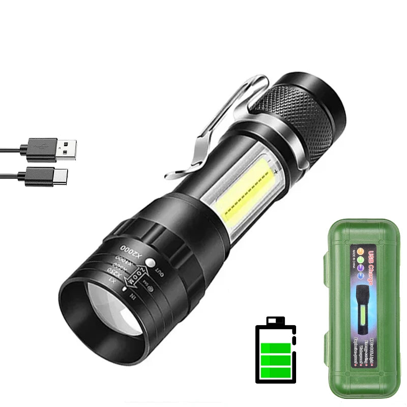 Rechargeable Zoom LED Flashlight
