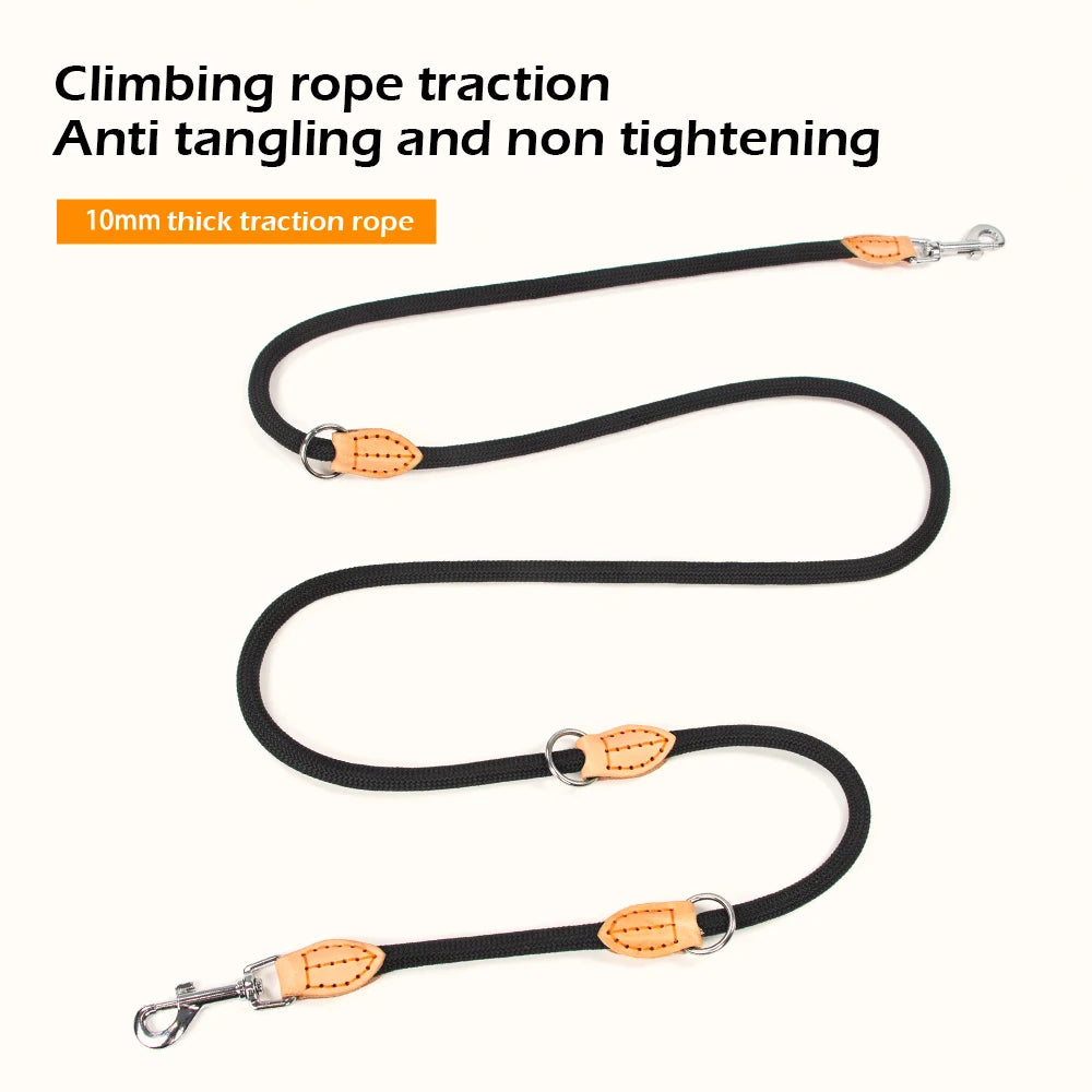 New Generation Dog Leash Multifunctional 2.1M Adjustable and Nylon for Large Hands-Free Leash for 2 Dogs Universal
