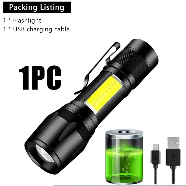 Rechargeable Zoom LED Flashlight