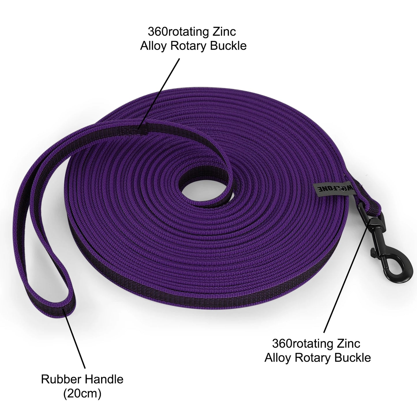 1.5M/2M/5M/3M/15M Medium Small Long Dog Leash Latex Silk Easy and Convenient Training Big Dual Color Dog Leash 10 Meters