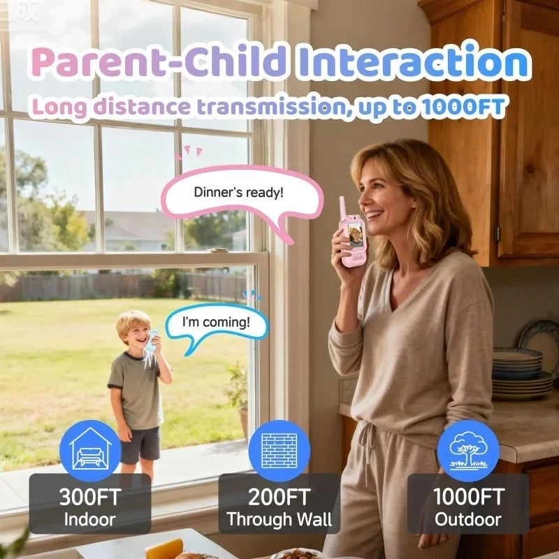 TalkVision™ Kids Video Walkie Talkie Set (2-Pack)