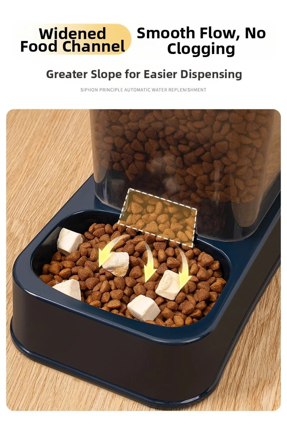 1.2L/1.5L Pet Automatic Feeder Large Capacity 2 Styles Cat Dog Water Dispenser Feeder Set Plastic 3 Colors