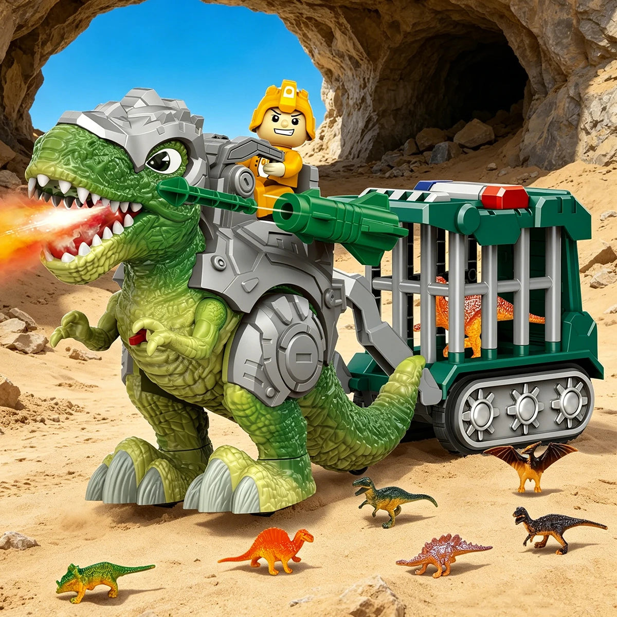 DinoHauler™ Transport Truck with Spray Dinosaur Set
