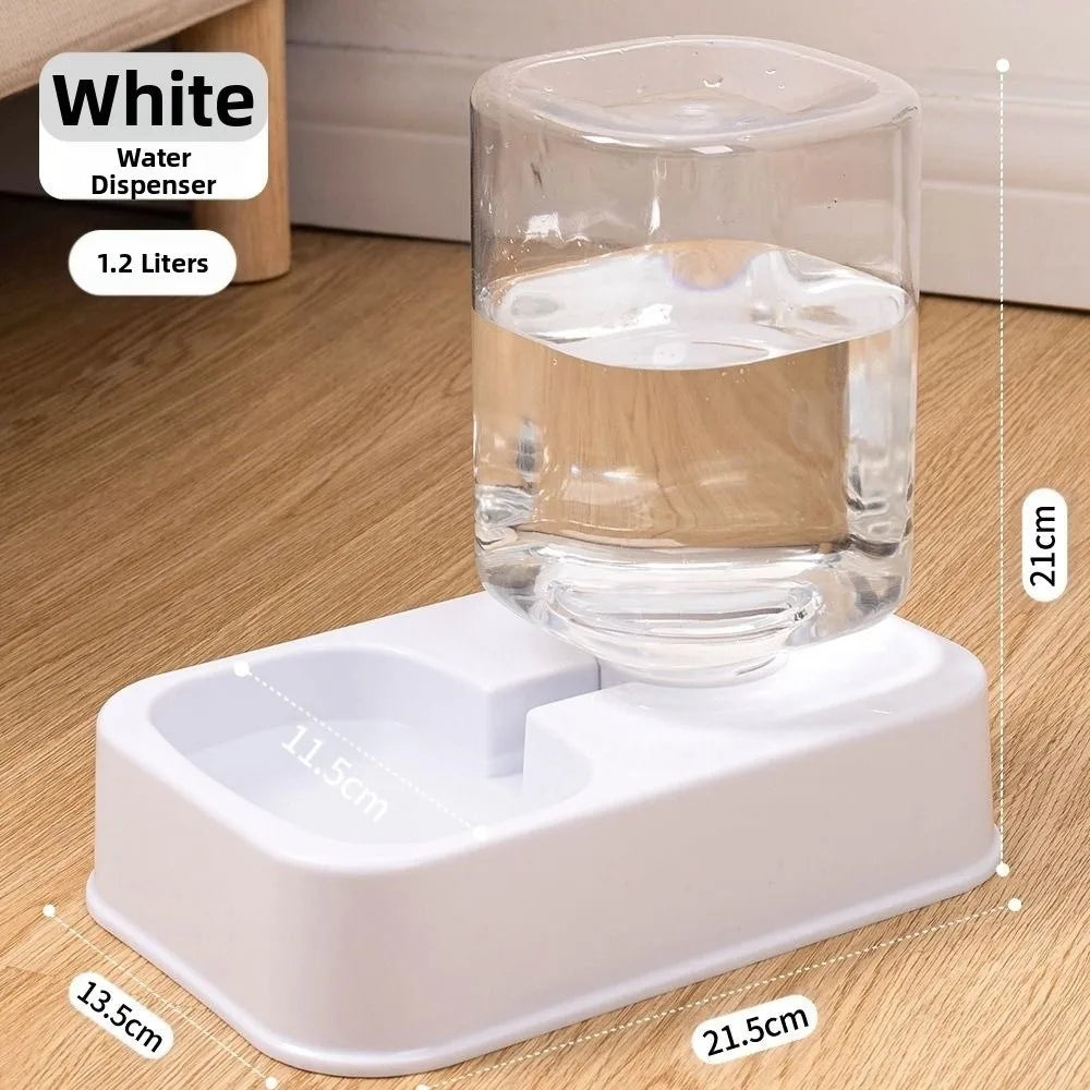 1.2L/1.5L Pet Automatic Feeder Large Capacity 2 Styles Cat Dog Water Dispenser Feeder Set Plastic 3 Colors