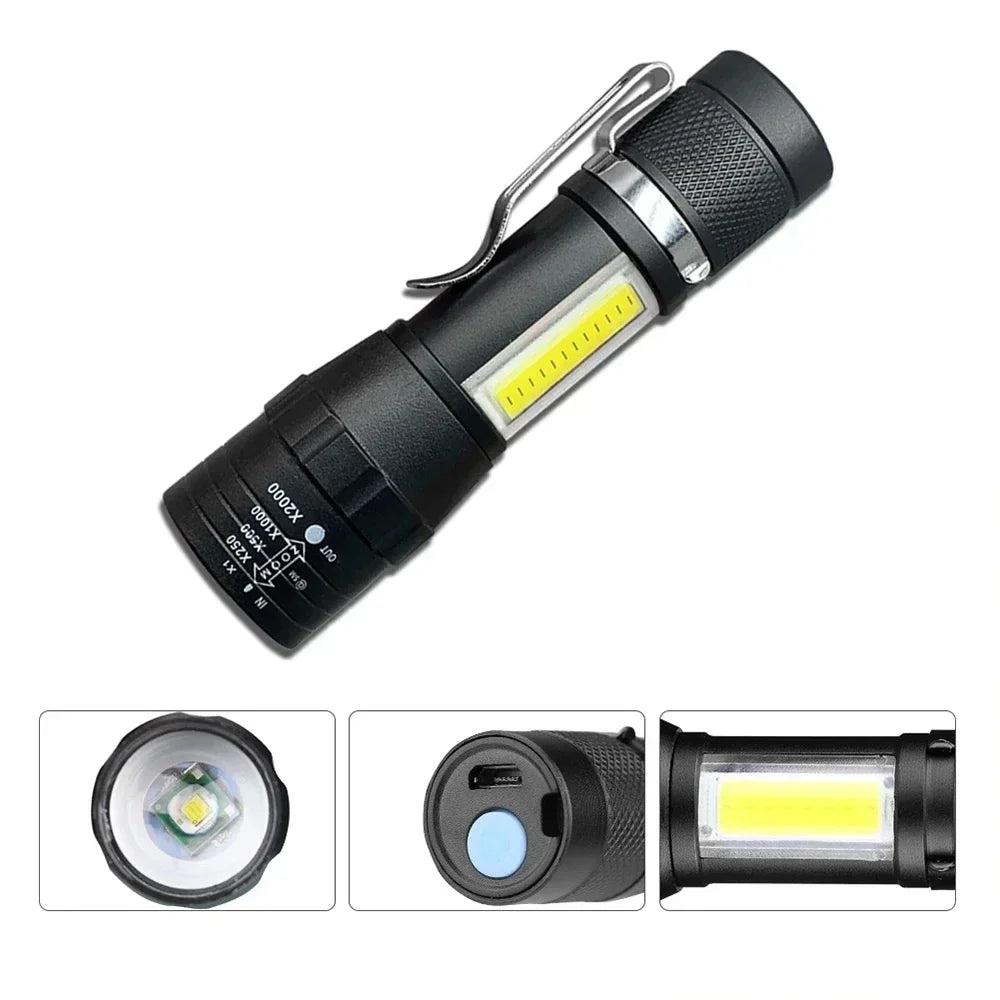 Rechargeable Zoom LED Flashlight