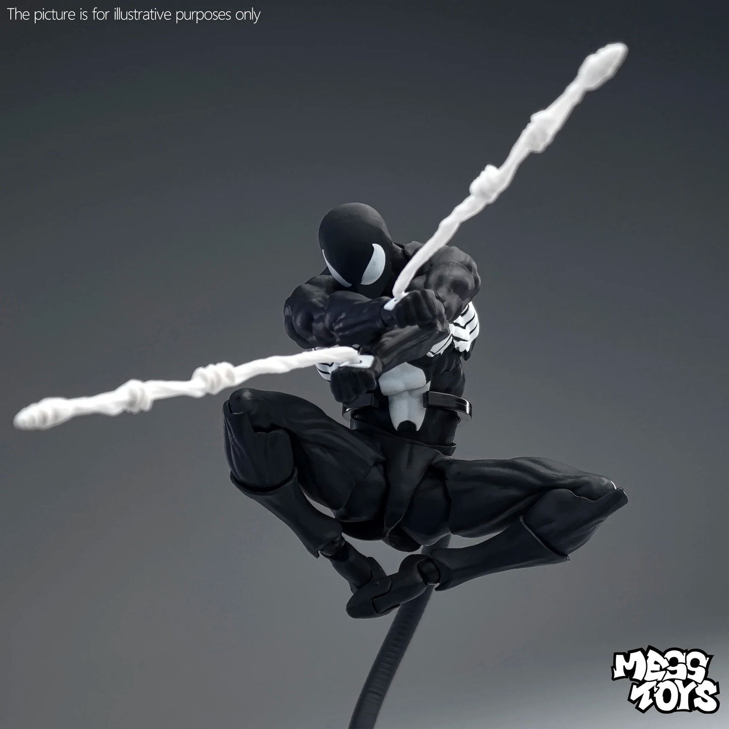 Mess Toys Spiderman Figure Black Suit Neighbor Symbiote MessToys Scarlet Neighbor Action Figure CT Toys Black Red Spider Man Toy