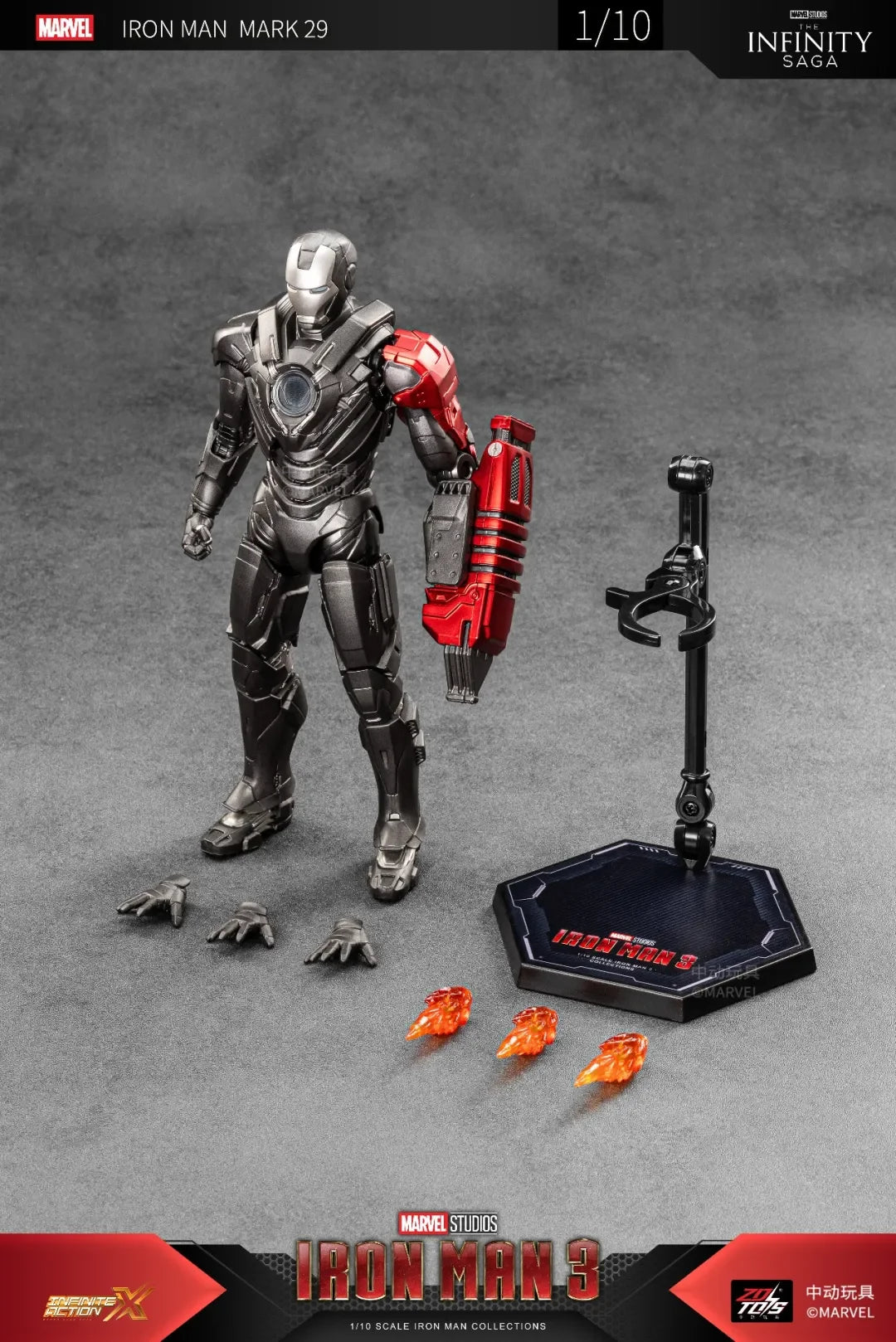 ZD Original Iron Man MK8 MK31 MK32 Piston Romeo MK10 MK19 Tiger 1/10 Armor Marvel legends Avengers Action Figure Toys Model Gift