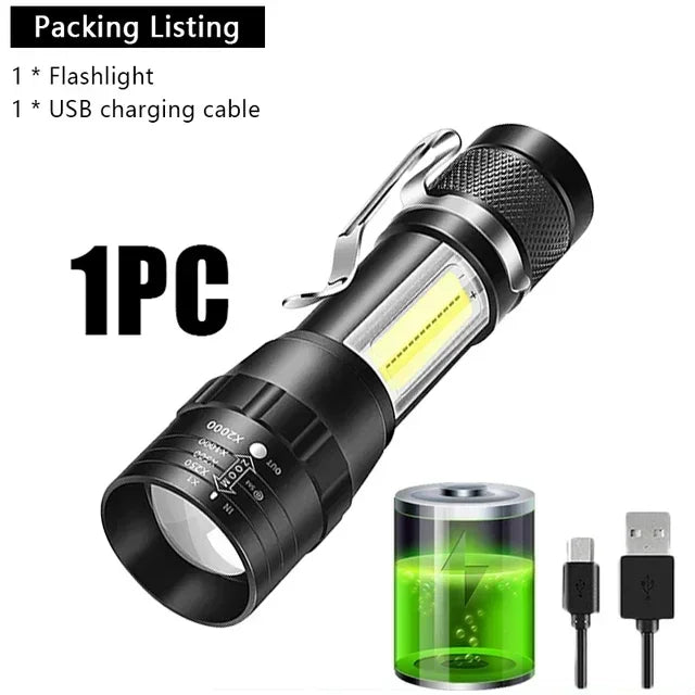 Rechargeable Zoom LED Flashlight