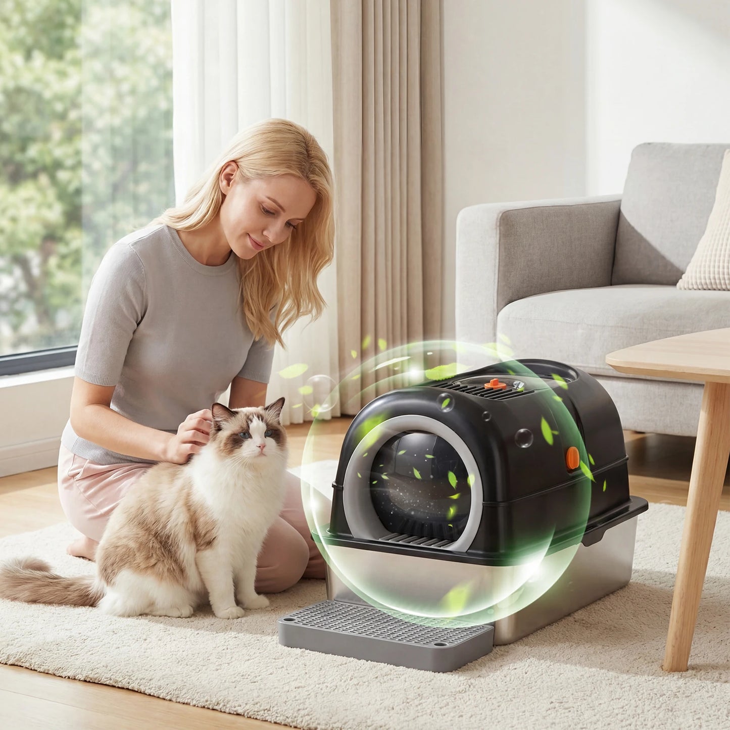 SteelGuard™ XL Stainless Litter Box