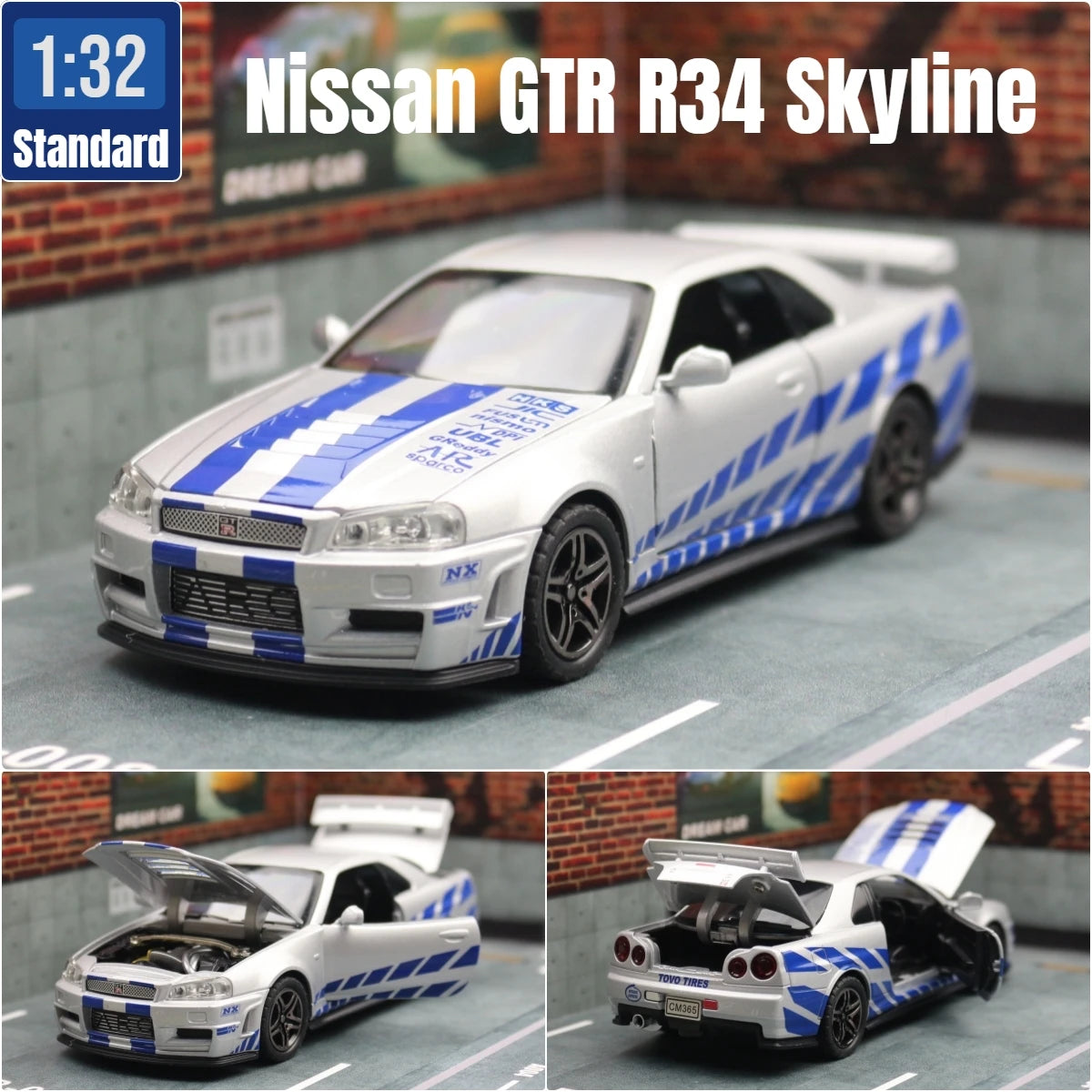 Skyline R34 Diecast Nissan car