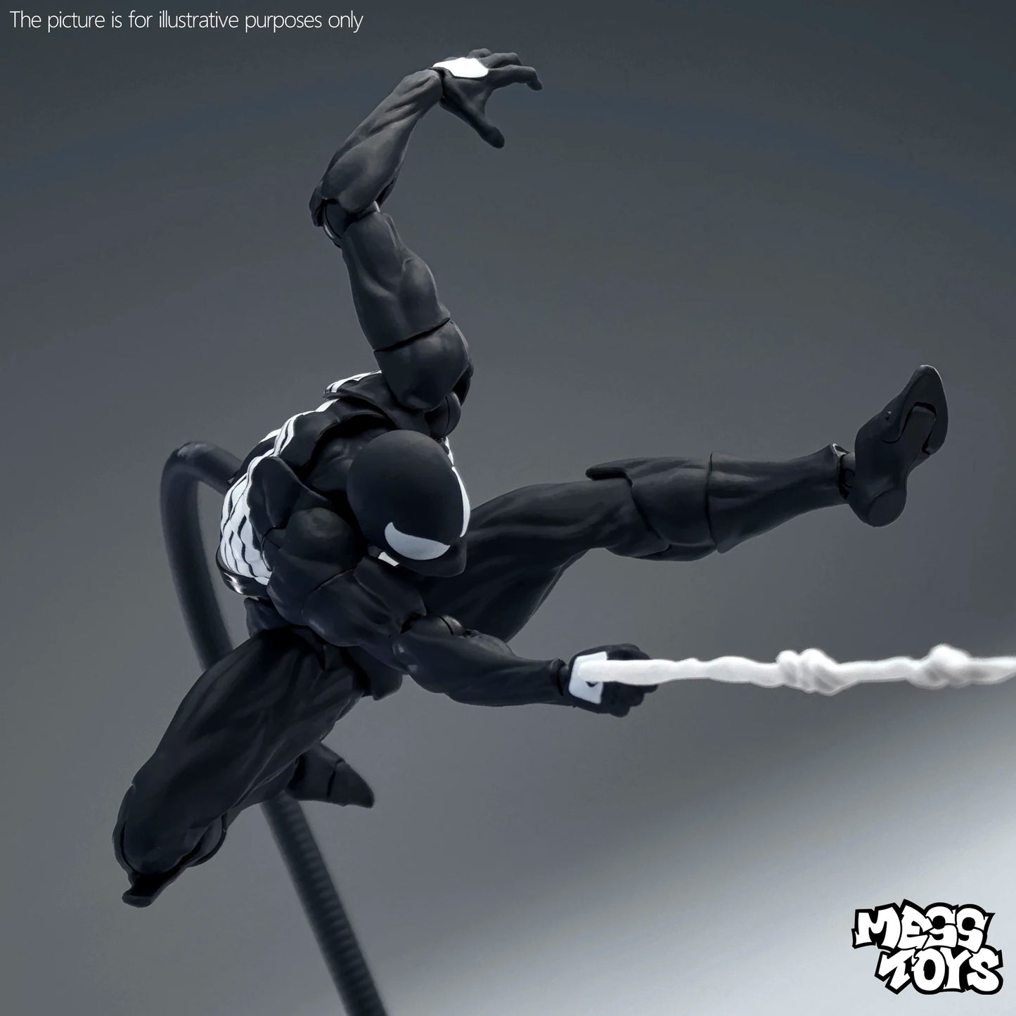 Mess Toys Spiderman Figure Black Suit Neighbor Symbiote MessToys Scarlet Neighbor Action Figure CT Toys Black Red Spider Man Toy