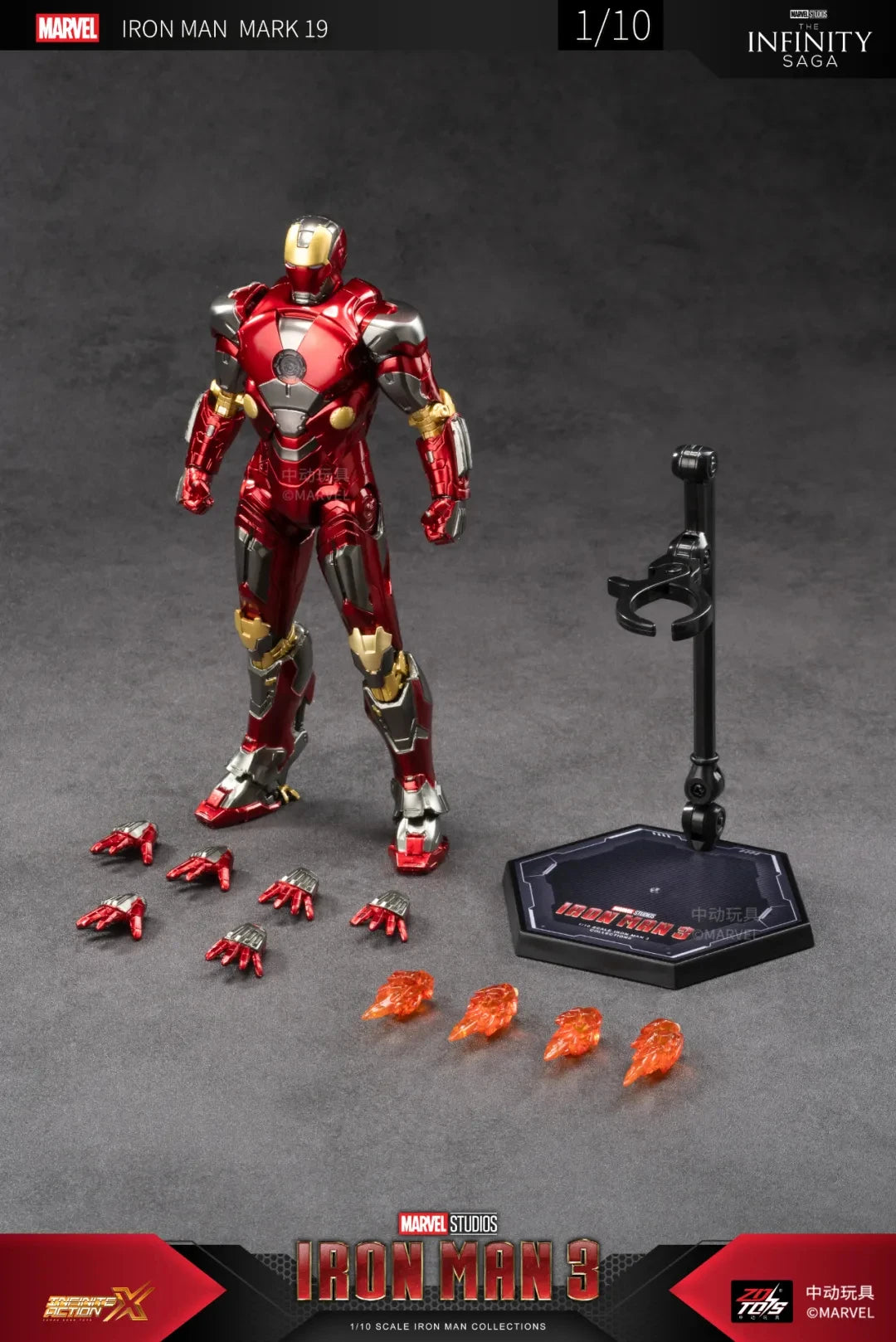 ZD Original Iron Man MK8 MK31 MK32 Piston Romeo MK10 MK19 Tiger 1/10 Armor Marvel legends Avengers Action Figure Toys Model Gift