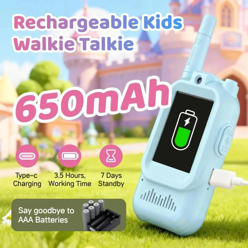 TalkVision™ Kids Video Walkie Talkie Set (2-Pack)