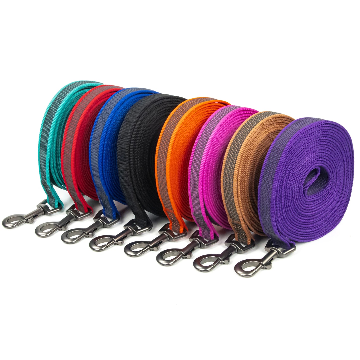 1.5M/2M/5M/3M/15M Medium Small Long Dog Leash Latex Silk Easy and Convenient Training Big Dual Color Dog Leash 10 Meters