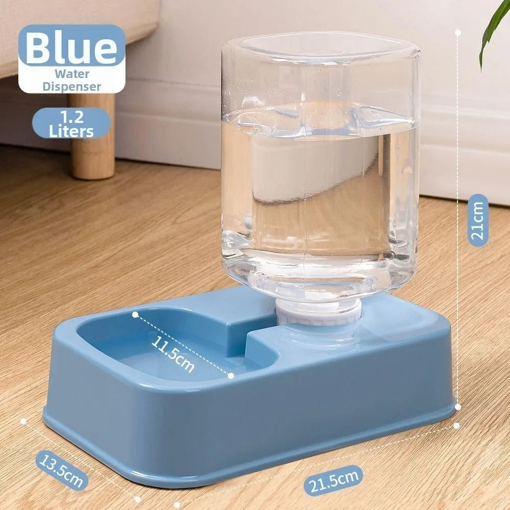 1.2L/1.5L Pet Automatic Feeder Large Capacity 2 Styles Cat Dog Water Dispenser Feeder Set Plastic 3 Colors