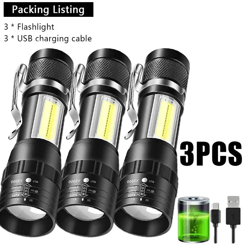 Rechargeable Zoom LED Flashlight
