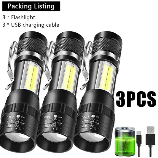 Rechargeable Zoom LED Flashlight