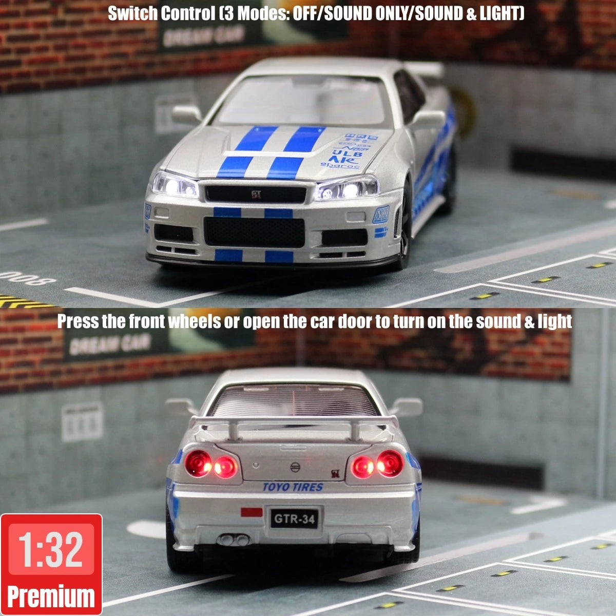 Skyline R34 Diecast Nissan car