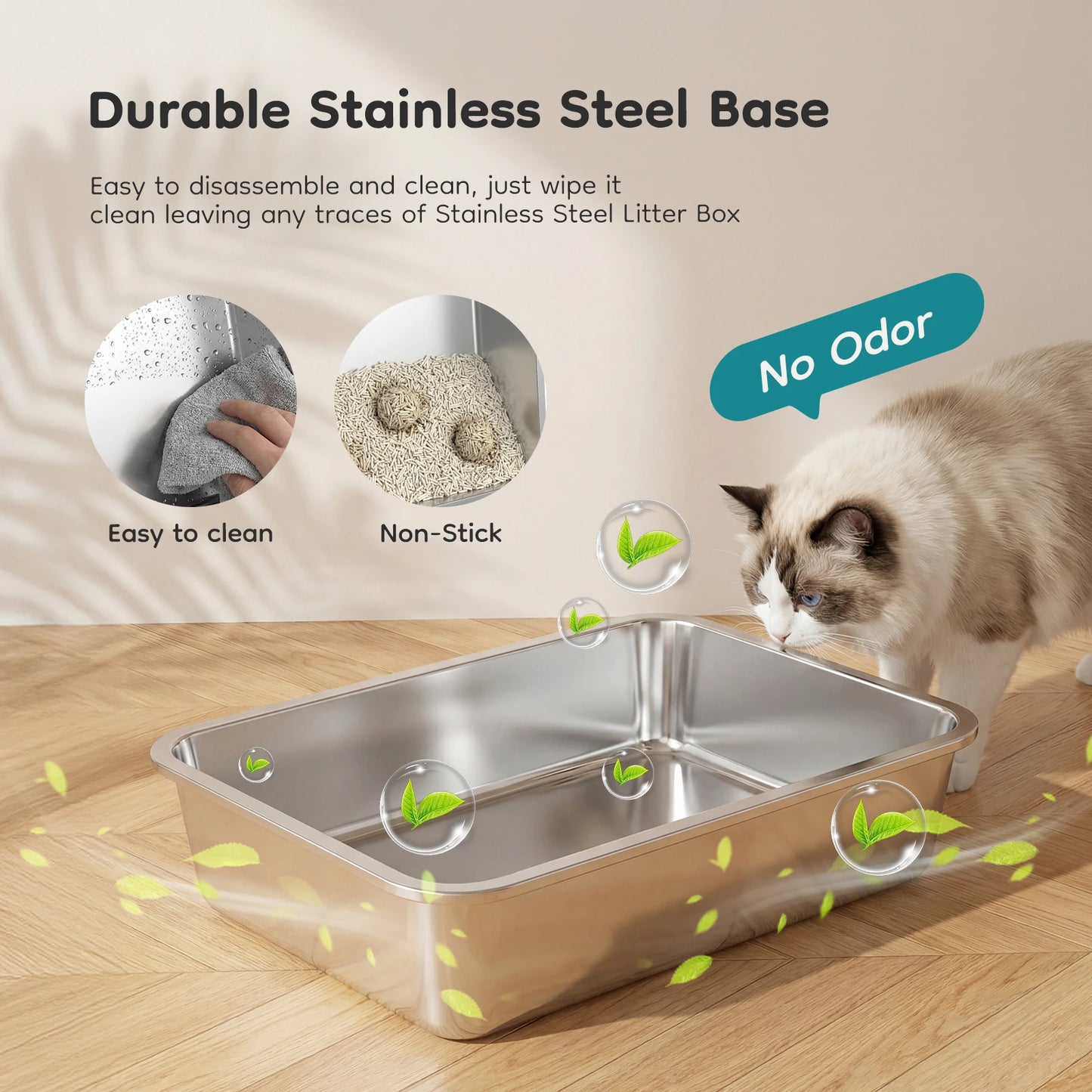 SteelGuard™ XL Stainless Litter Box