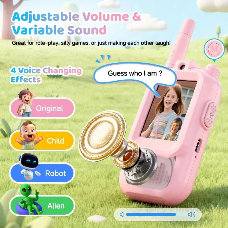 TalkVision™ Kids Video Walkie Talkie Set (2-Pack)